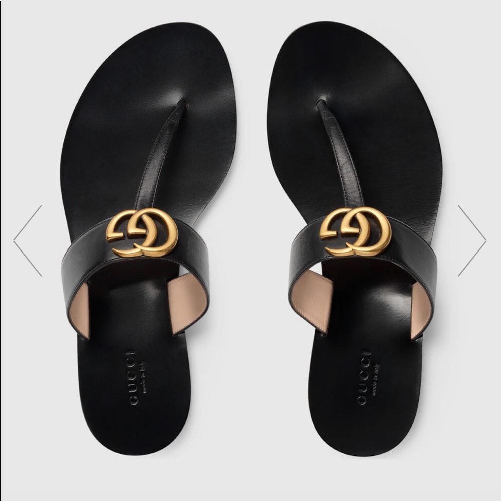 Gucci GG T-Strap Sandals - Picture 4 of 11
